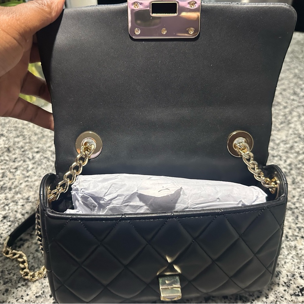 Kate Spade Black Quilted Chain Shoulder Bag